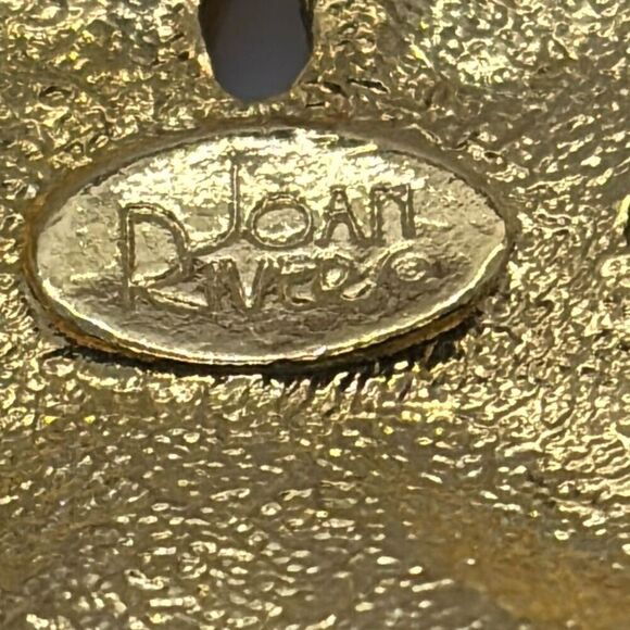 Vtg Joan Rivers signed 4 leaf Clover rhinestone crystal pin brooch shamrock +box - Picture 6 of 8